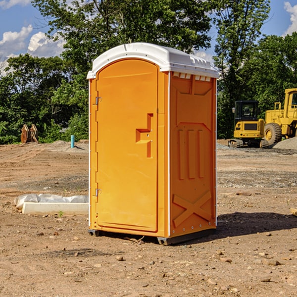how often are the porta potties cleaned and serviced during a rental period in Pettibone ND